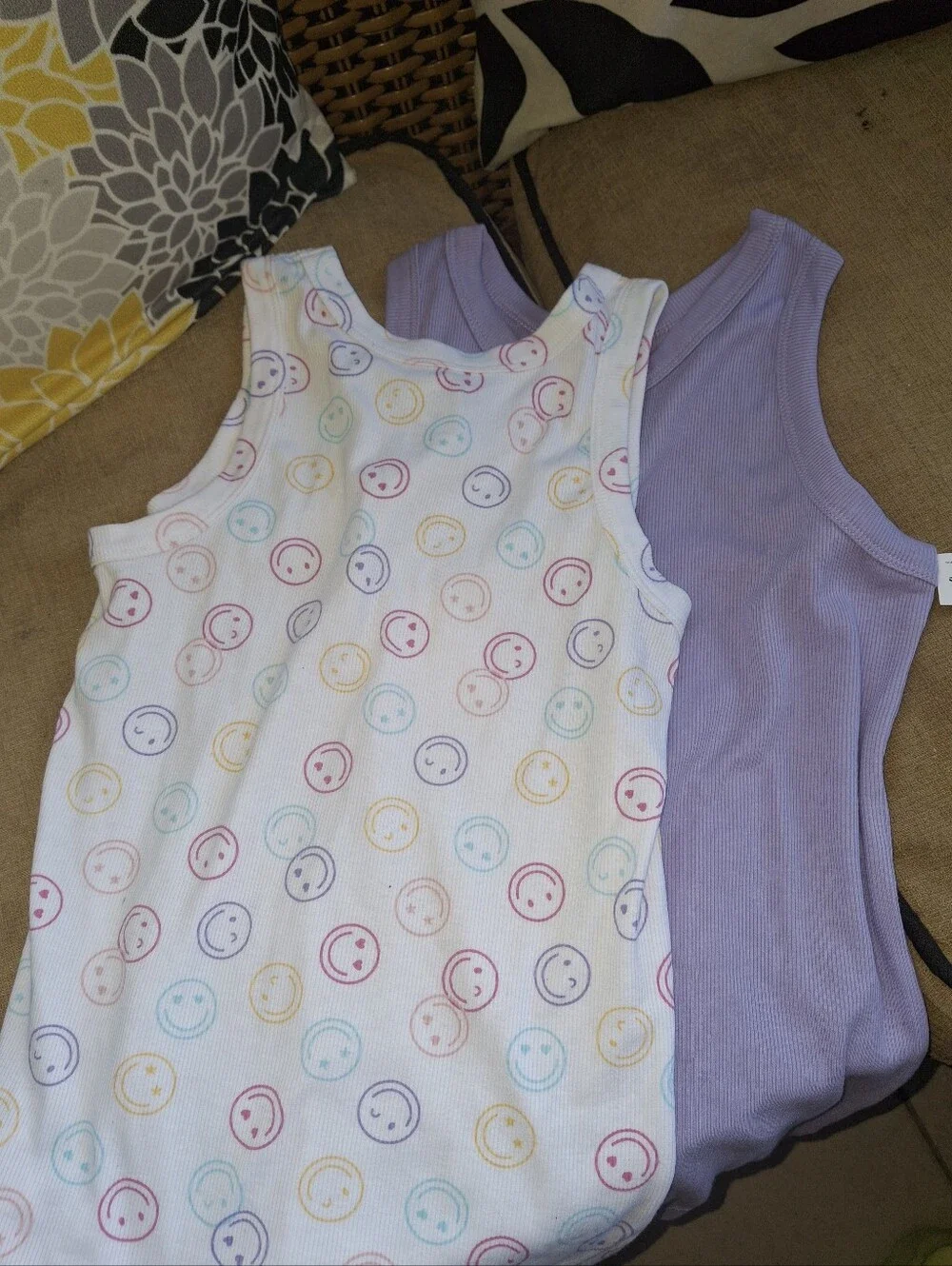 Girls Purple & Multi Smiley Tank and Shorts Set Old Navy Cat & Jack Size 12